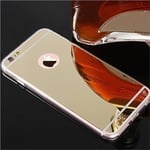 COQUE SILICONE EFFET MIROIR POUR APPLE IPHONE 6 6S GOLD OR