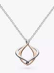 Kit Heath Alicia Pendant Necklace, Silver/Rose Gold