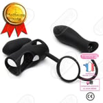 LSC® Double Vibrators Delay Ejaculation Penisring för män Kvinnor Klitorisstimulator Strap On - Double Vib Type