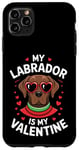 iPhone 11 Pro Max Chocolate Labrador My Valentines Hearts Day Dog Mom Dad Case