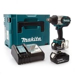 Makita - Boulonneuse à chocs 18V lxt 1050Nm 3/4' (2x5,0 Ah) en makpac DTW1001RTJ