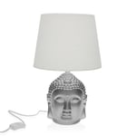 Bordslampa Versa Silvrig Buddha Porslin (21 x 33 x 21 cm)