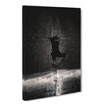 Dancing In The Rain In Abstract Modern Canvas Wall Art Print Ready to Hang, Framed Picture for Living Room Bedroom Home Office Décor, 20x14 Inch (50x35 cm)