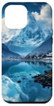 Coque pour iPhone 12 Pro Max Majestic Mountain Reflection Scenic Winter Landscape Art