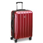 DELSEY PARIS Helium Aero Valise Rigide Extensible avec roulettes pivotantes, Rouge Brique, Checked-Medium 25 inch, Helium Aero Valise Rigide Extensible avec roulettes pivotantes