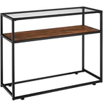 TecTake Table Console Kilkenny 100x41x80,5cm Meuble d'entrée - diverses Couleurs (Bois foncé Industriel)