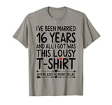 16th Wedding Anniversary Shirt for Her Him Wife and Husband T-Shirt