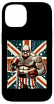 Coque pour iPhone 14 Boxe Britannique Union Jack Drapeau Boxeur