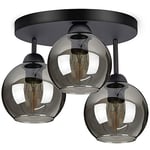 FKL DESIGN Home Deco Plafonnier Lampe suspendue Lampe murale Lampe de table Lampe suspendue Boule noir gris blanc Lampe de la série N100 différentes versions (EP3)