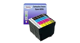 8 cartouches d'encre compatibles avec 603xl pour epson xp-2100, xp-2105, xp-3100 -t3azur