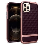 Caseology Parallax Case Compatible with iPhone 12 Compatible with iPhone 12 Pro - Burgundy