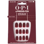 OPI xPRESS/ON Dark Red Press On Nails Gel-Like Salon Manicure - Malaga Wine