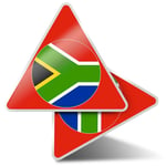 2 x Triangle Stickers 10 cm - South Africa Pretoria Flag  #9121