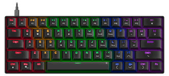 Speedlink - ATMOS RGB Rainbow Mechanical 60% Gaming Keyboard with brown switches, black - US layout