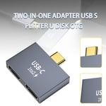 Ny typ-C splitter USB C hane till dubbel USB C hona laddare Conventer Adapter c