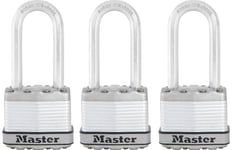 Master Lock M1eurtrilh, Tradisjonell, Nøkkellås, Bruk Bare Én Nøkkel, Gjerde, Garage, Port, Shed, Oppbevaringsskap, Verktøy Boks, Workshop, Sølv, Stål, Zink