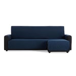 MAXIFUNDAS | Padded Chaise Longue Sofa Cover Right Arm 280 cm - Blue Extra Soft Sofa Cover - Sofa Cover with Back Ties - Chaise Longue Protector Sofa Model MAUI