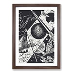 Big Box Art Small Worlds Vi by Wassily Kandinsky Framed Wall Art Picture Print Ready to Hang, Walnut A2 (62 x 45 cm)