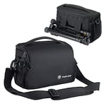 TARION Sac à bandoulière pour Appareil Photo, Sac de Messager pour Appareil Photo Petit Sac pour Appareil Photo SLR DSLR, Objectif, Accessoires (TSB-S)