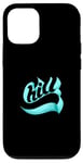 Coque pour iPhone 12/12 Pro Graphique de couleur Turquoise Chill Turquoise