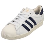 adidas Pop Trading Co Superstar Mens Classic Trainers in White Navy - 8.5 UK