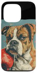 Coque pour iPhone 13 Pro Boxer de sport amusant pour les amateurs de boxe et les chiens