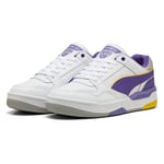 PUMA Mixte Rebound Retro Basket, White-Team Violet-Yellow Sizzle, 36 EU