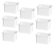 Garnet - Porte-sachets Zucchero en Plastique de Bar - pour Table - Blanc - Passe au Lave-Vaisselle - Lot de 8 pièces - 100 % Made in Italy