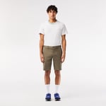 Lacoste Bermuda slim fit uni coton stretch Taille FR 40 - US 32 Vert Kaki