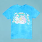 My Little Pony Retro Rainbow Unisex T-Shirt - Turquoise Tie Dye - L - Turquoise Tie Dye