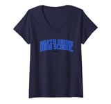 Womens Mean Girls North Shore High School College Sports Text V-Neck T-Shirt