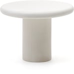 Addaia, Udendørs rundt spisebord, hvid, H76x90x90 cm, fibercement