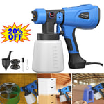 HVLP Electric Paint Sprayer Spray Gun Indoor Outdoor Fence Wall Painting Tool