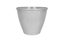 Plant Avenue Plastic Plant Pot, Grey, 40cm Dia