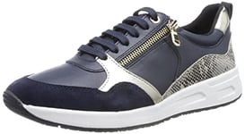 Geox Femme D Bulmya A Sneakers , Bleu Marine Beige,38 EU