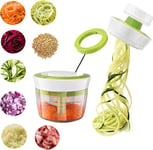 HOTERB Vegetable Spiralizer Food Chopper & 4 in 1 - Manual Slicer