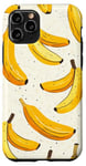 Coque pour iPhone 11 Pro Forme simple de banane minimaliste à motif de fruits