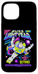 Coque pour iPhone 15 Disney Pixar Toy Story Buzz Lightyear Colorful Comic Logo