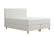 Tempur - Promise Kontinentalsäng Ivory 180x200 ProLuxe SmartCool 10cm Medium Rundat Ekben 12cm från Sleepo