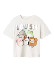 NAME IT Kids' SquishmallowsT-Shirt, Cloud Dancer