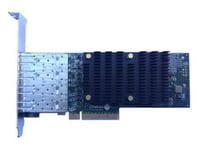 Chelsio T540-LP-CR 4 Ports 1/10 GbE, Adaptateur UWire à Profil Bas avec PCI-E x8 Gen 3, connecteur 32 K, connecteur SFP+