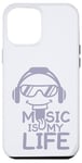 Coque pour iPhone 12 Pro Max Music Is My Life Sounds Listening Melody Beats Vibes Lover