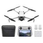 DJI Mini 3 Fly More Combo (DJI RC) – Lightweight 3x Mechanical Gimbal Mini Camera Drone with 4K HDR Video, 3 batteries for 114-min Flight Time, Vertical Shooting, 32800ft (10km) Video Transmission