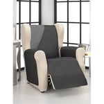 ECOMMERC3 Housse de Fauteuil 1 Place Relax Confort Maximum et Ajustement Complet - Housse pour Fauteuil 1 Place et Fauteuil Relax Couleur Anthracite/Noir