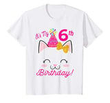 Youth Its My 6th Birthday Shirt Girl Kitty Cat theme Party (six) T-Shirt