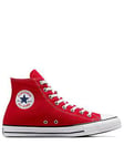 Converse Mens Hi Top Trainers - Red, Red/White, Size 6, Men