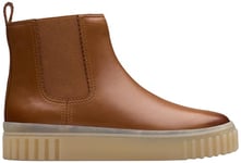 Clarks Femme Mayhill Top Bottine Chelsea, Marron Clair/Cuir, 38 EU