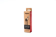 Toti Data Cable 2In 1 Usb To Usb-C And Lightning, 1M, 2A, Silver Black (Silver Black)