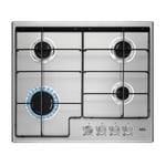 AEG 60cm 4 Burner Gas Hob with Wok Burner -Stainless Steel