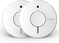 Fireangel Optical Smoke Alarm 2-Pack - FA6620 10-Year Battery Smoke Alarms for H